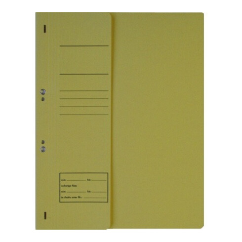 Ösenhefter DIN A4 250g kfm. Heftung Karton halber Vorderdeckel gelb