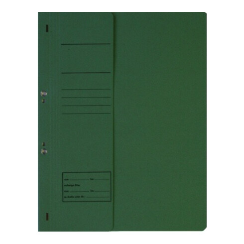Ösenhefter DIN A4 250g kfm. Heftung Karton halber Vorderdeckel grün