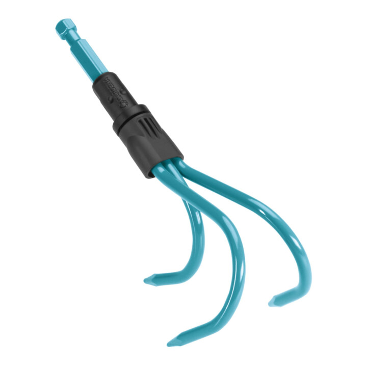 Offre complète combisystem GARDENA (balai râteau + cultivateur + gratte-joint + manche)