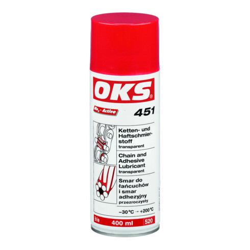 OKS Spray lubrifiant adhésif pour chaînes 400ml 451