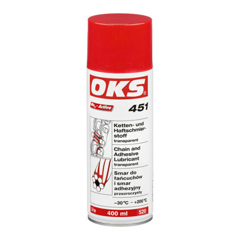 OKS Spray lubrifiant adhésif pour chaînes 400ml 451