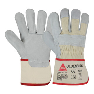 Gants de travail Hase en cuir fendu de vache Oldenburg