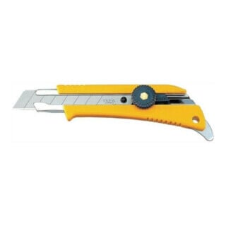 OLFA Couteau de découpe largeur lame 18 mm L155 mm avec molette de blocage