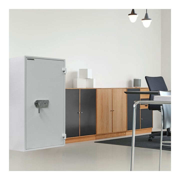 Opal Fire Coffre-fort ignifuge OPD120 serrure à double panneton gris clair