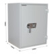 Opal Fire Coffre-fort ignifuge OPD85 serrure électronique gris clair