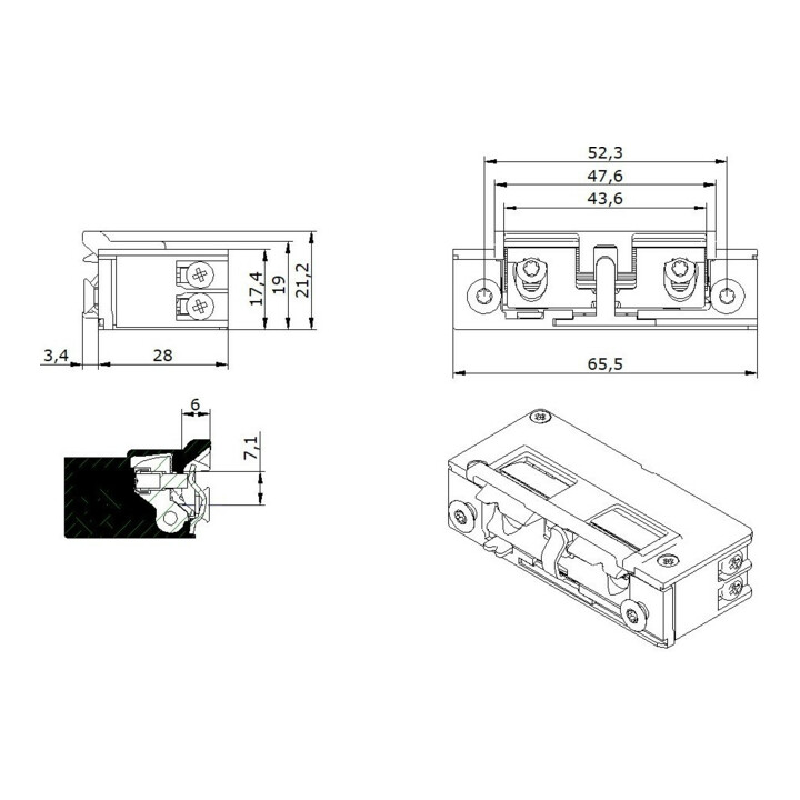 Opener & Closers E-Öff 5U3X21 9-24V AC/DC AS+mech+Ar+Fall
