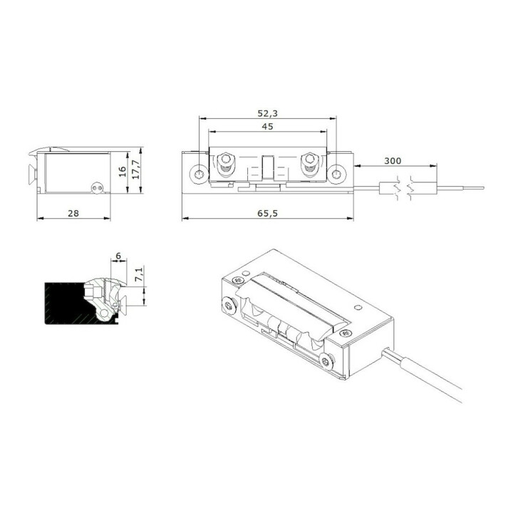 Opener & Closers E-Öffner 5UW2X10 9-24 V A C/DC m.Arr. IP68