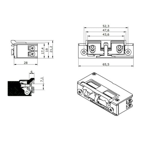 Opener & Closers E-ouvre-porte 5U2X21 9-24V AC/DC AS+Ar+Chute
