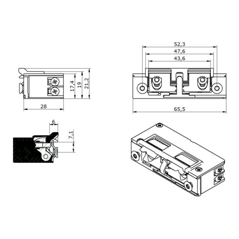 Opener & Closers E-ouvre-porte 5U2X21 9-24V AC/DC AS+Ar+Chute