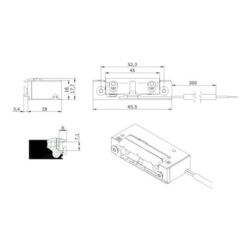 Opener & Closers E-ouvre-porte 5UW1X10 9-24V AC/DC avec entrée IP68