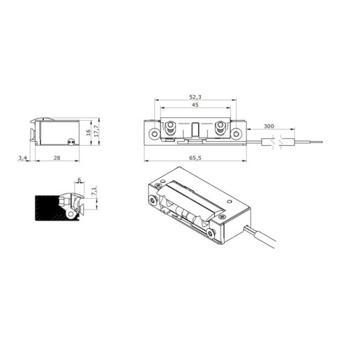 Opener & Closers E-ouvre-porte 5UW3X10 9-24V AC/DC avec E.+A, IP68