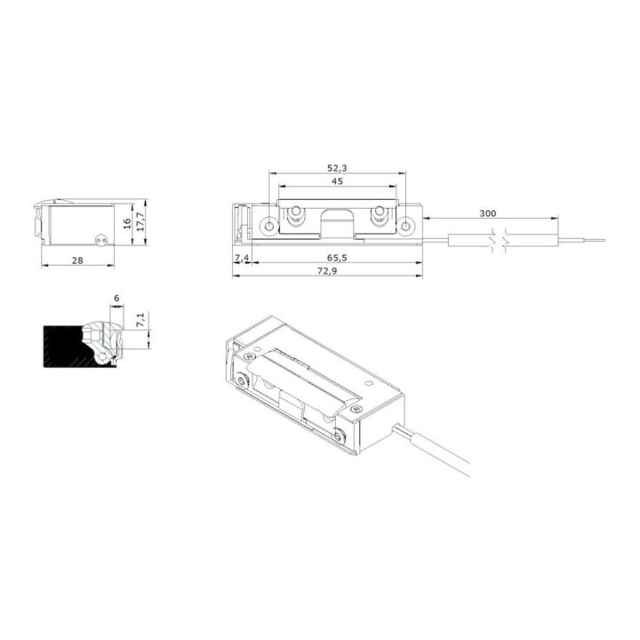Opener & Closers E-ouvre-porte 5UW8X10 12V CC S tr.m. Rü.IP68