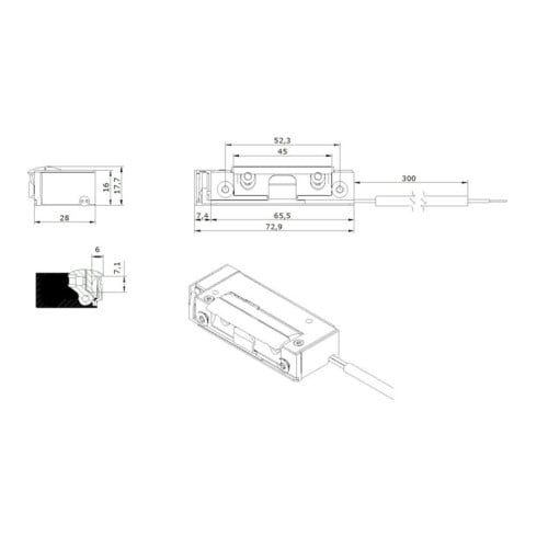 Opener & Closers E-ouvre-porte 5UW8X10 12V CC S tr.m. Rü.IP68