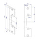 Opener & Closers Plaque de fermeture courte, acier inoxydable-3