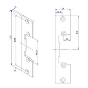 Opener & Closers Plaque de fermeture courte, acier inoxydable-3
