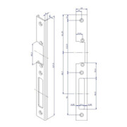 Opener & Closers Plaque de fermeture longue, acier inoxydable-3