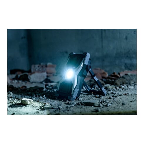 Oplaadbare LED-schrijnwerper RUFUS 3010 MA, 3000lm, IP65, met Bluetooth®-luidspreker