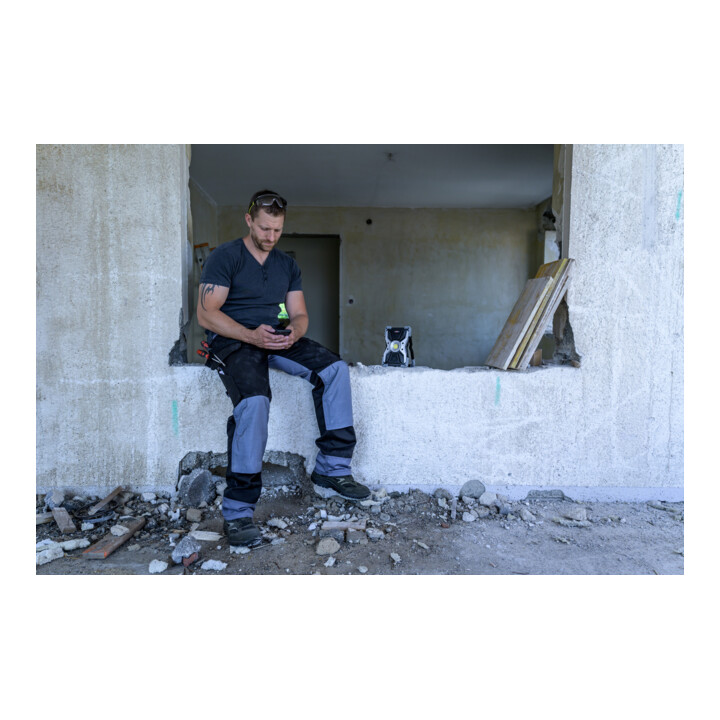 Oplaadbare LED-schrijnwerper RUFUS 3010 MA, 3000lm, IP65, met Bluetooth®-luidspreker
