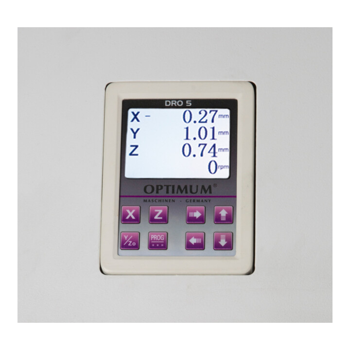 Optimum Bohr-Fräsmaschine OPTImill MB 4PV digitale Positionsanzeige DRO 5