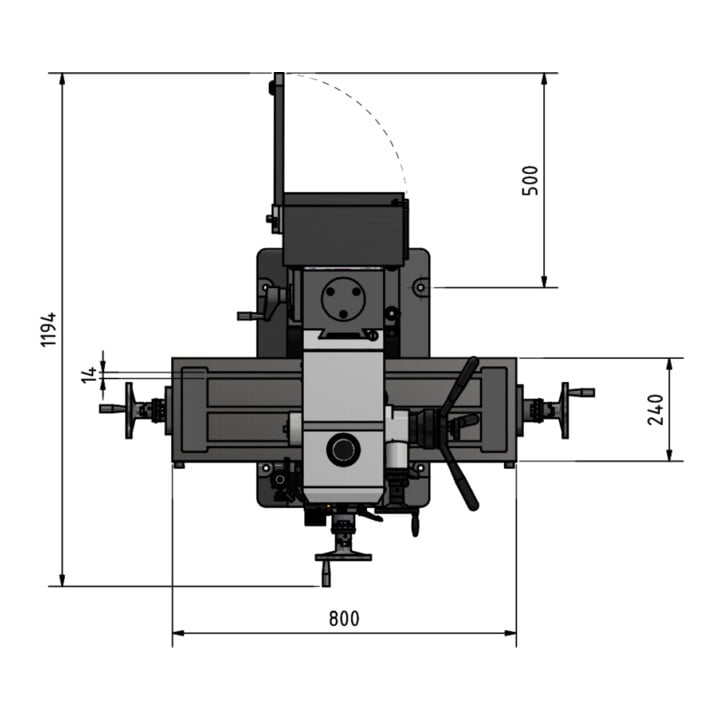 Optimum Bohr-Fräsmaschine OPTImill MB 4SV