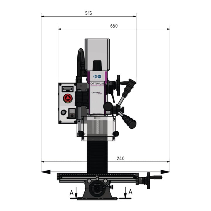 Optimum Bohr-Fräsmaschine OPTImill MH 15V
