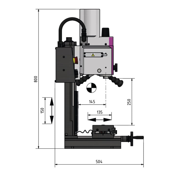 Optimum Bohr-Fräsmaschine OPTImill MH 15V