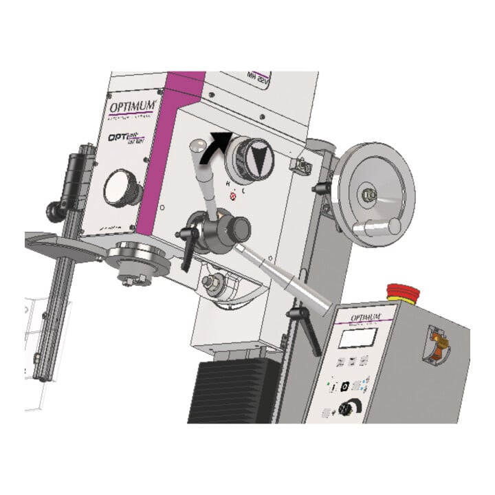 OPTIMUM Bohr-Fräsmaschine OPTImill MH 22VD