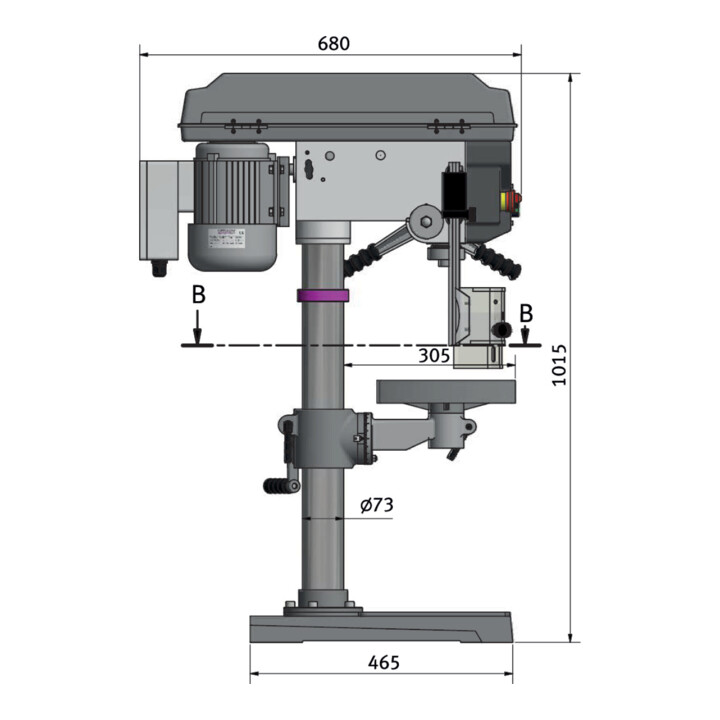 OPTIMUM boormachine OPTIdrill D23Pro / 230V/1Ph/50Hz