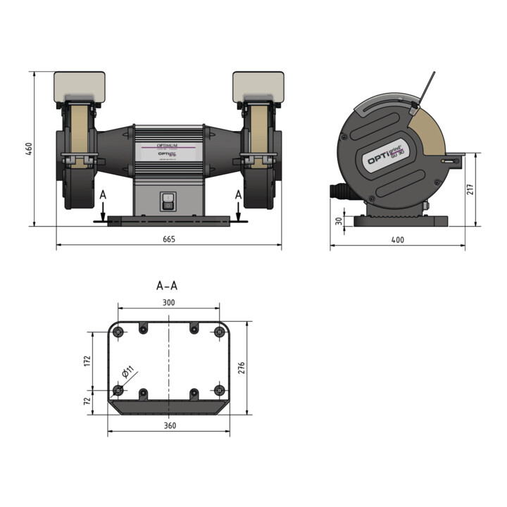 Optimum Doppelschleifmaschine OPTIgrind GU 30