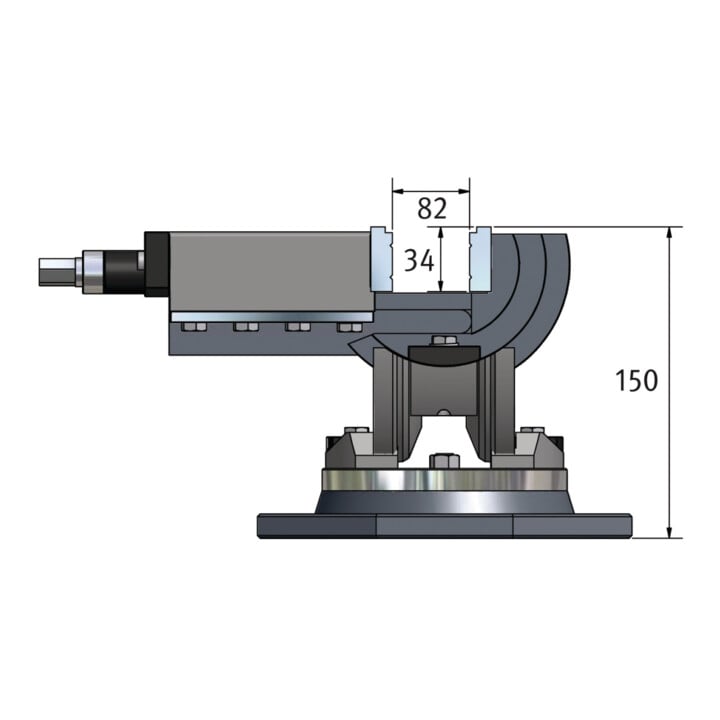Optimum Dreiachsenschraubstock MV3-75