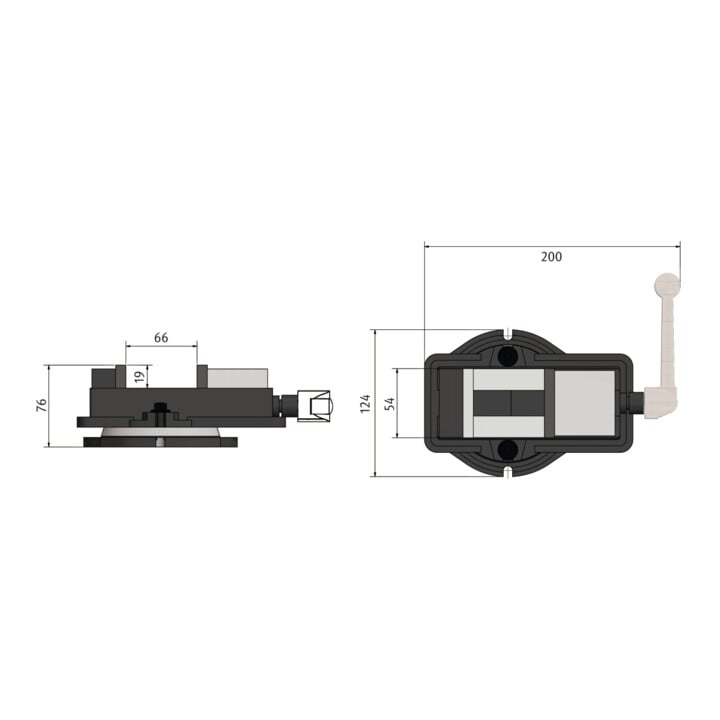 Optimum Fräsmaschinenschraubstock VMQ 50