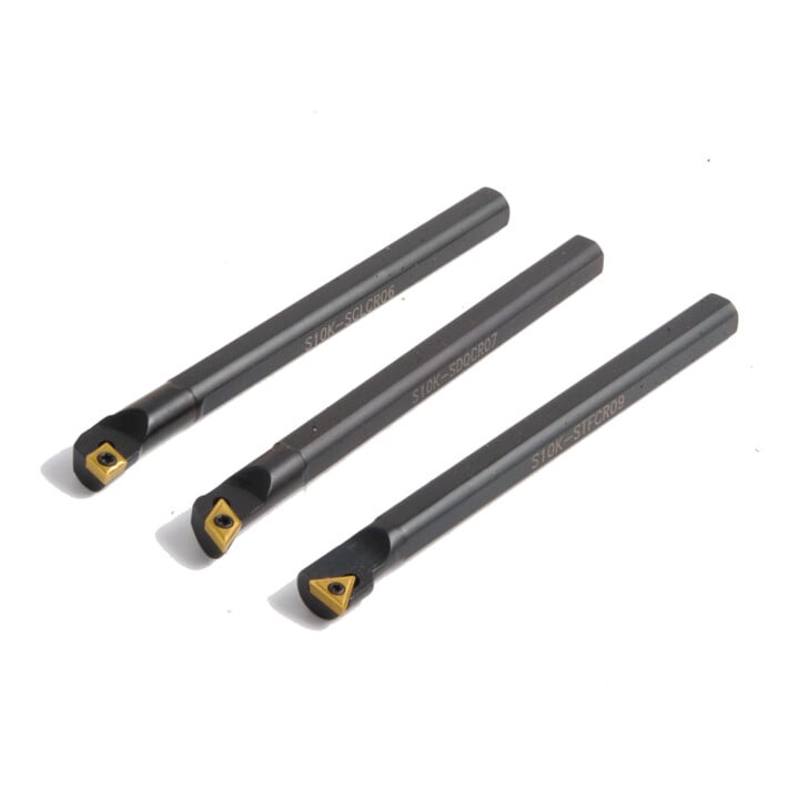 Optimum Innendrehstahl-Satz 10mm TIN-beschichtet 3-teilig