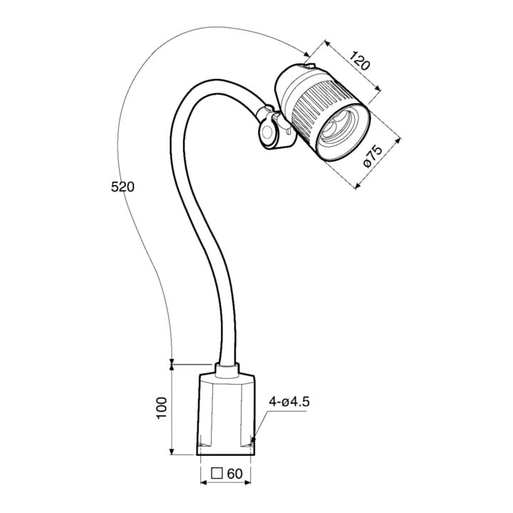 Optimum LED-Werkbankleuchte WBL 3 520 mm Armlänge 480 Lm Lichtstärke