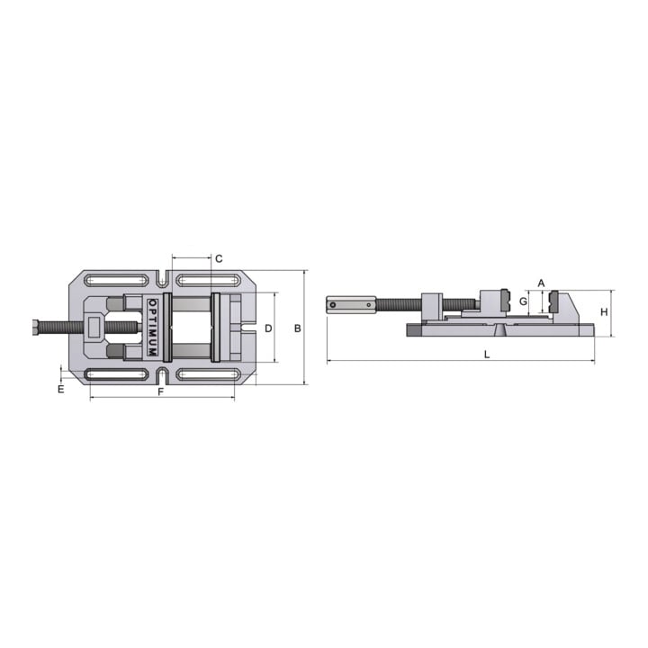 Optimum Maschinenschraubstock BSI 200