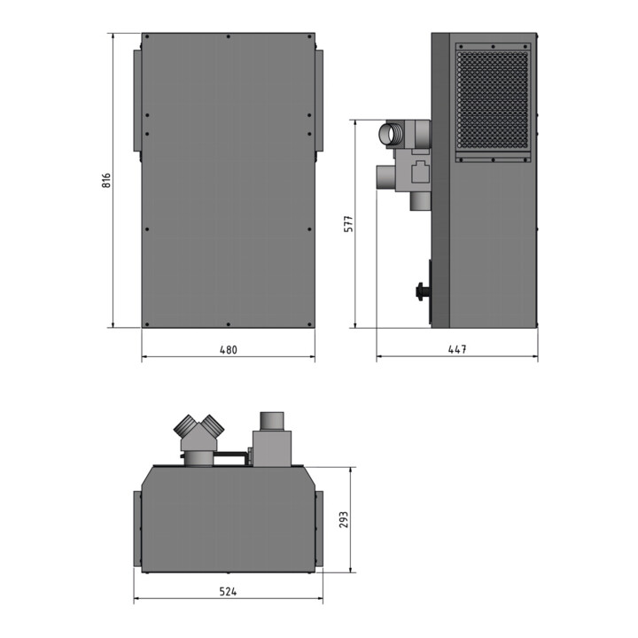 Optimum Maschinenunterbau mit Absaugung GU 2