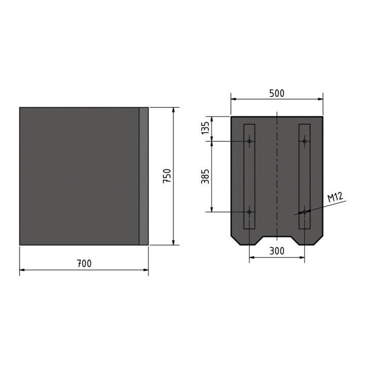 Optimum Maschinenunterbau MSM 2 700 x 550 x 750 mm