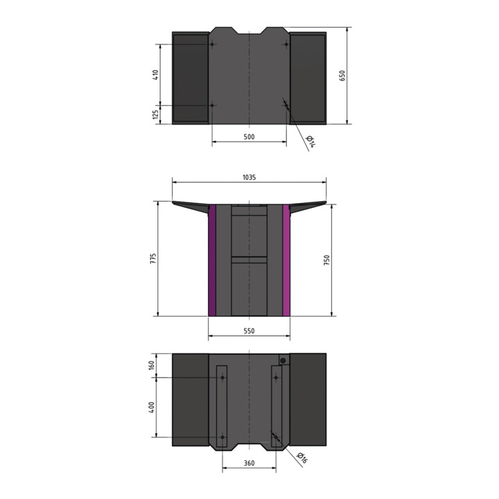 Optimum Maschinenunterbau MSM 3