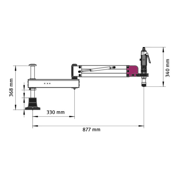 Optimum Pneumatische Gewindeschneidmaschine OPTIdrill DGP 12