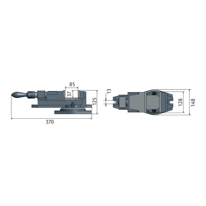 Optimum Präzisions-Maschinenschraubstock FMS 125