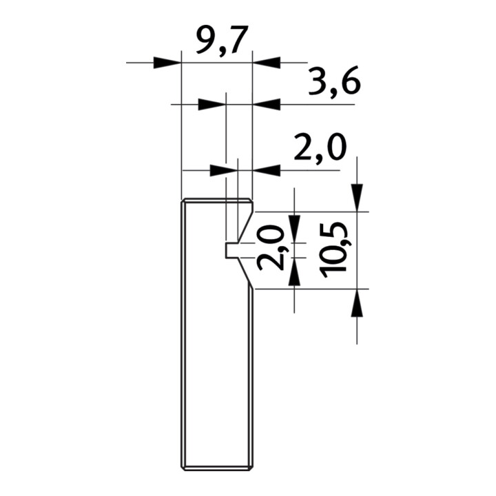 Optimum Prismenbacke für FMS 125