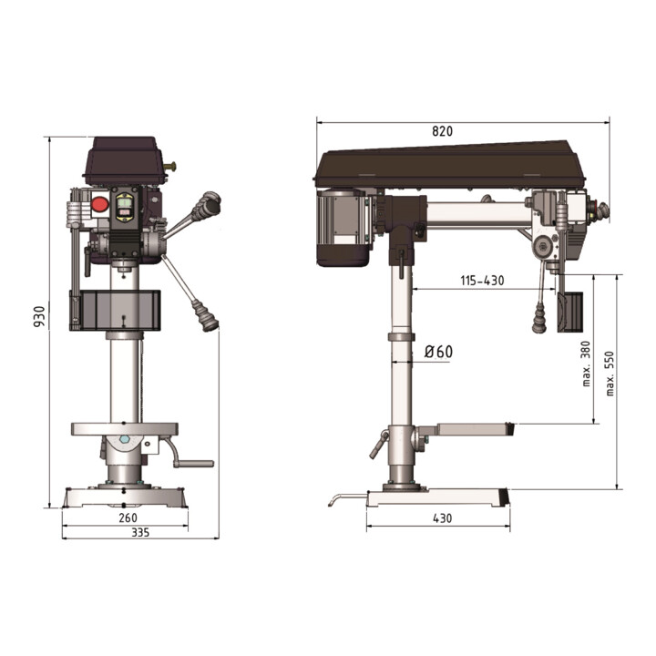 OPTIMUM Radialbohrmaschine OPTIdrill RB 6T