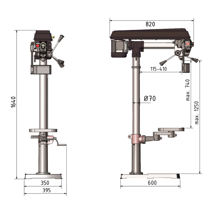 OPTIMUM Radialbohrmaschine OPTIdrill RB 8S