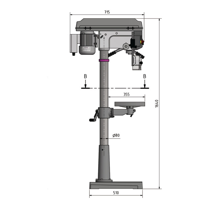 Optimum Säulenbohrmaschine OPTIdrill D 26Pro Aktions Set