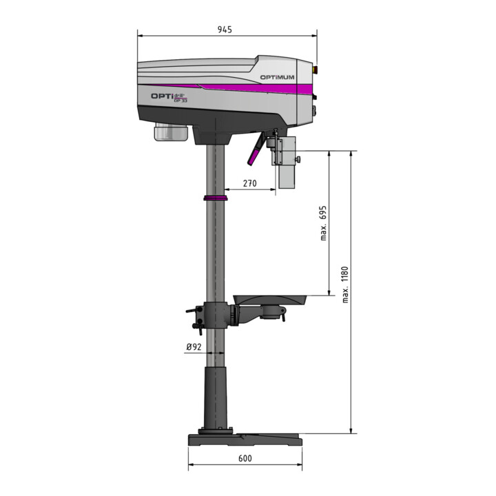 Optimum Säulenbohrmaschine OPTIdrill DP 33