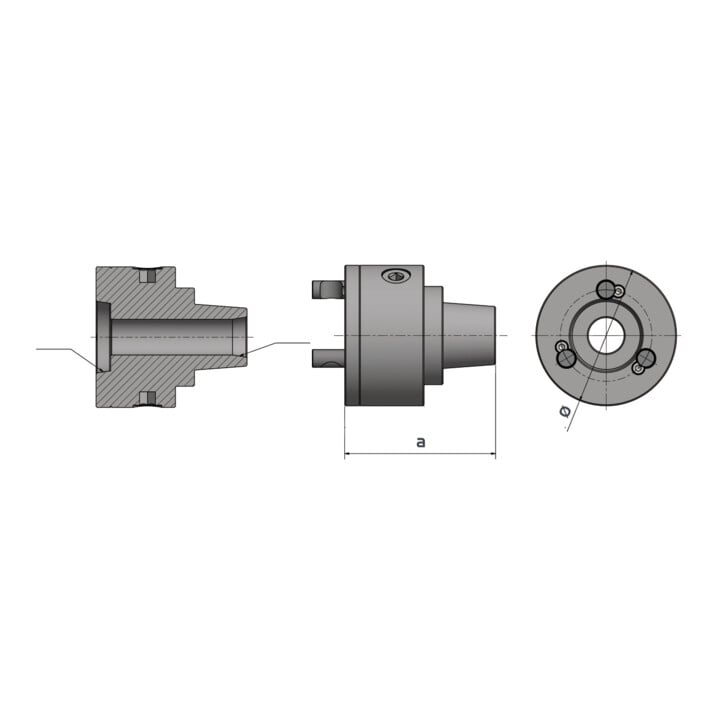 Optimum Spannzangenfutter 5C Nr. 4 Rundlaufgenauigkeit 0,02 mm