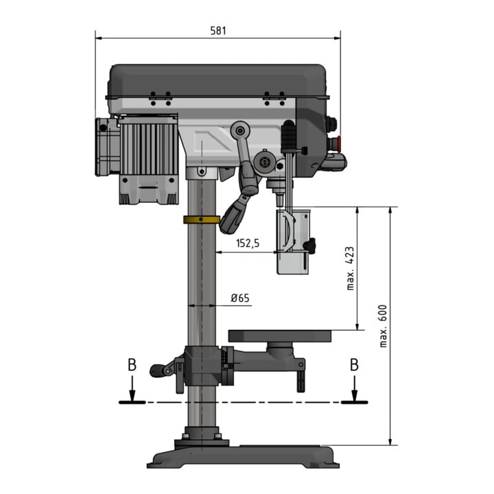 OPTIMUM Tischbohrmaschine OPTIdrill DQ 20V