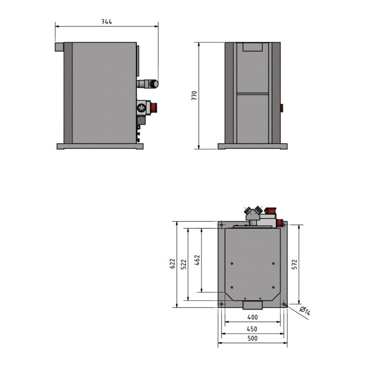 OPTIMUM Universalunterbau GU 5 mit Zyklonabsaugung