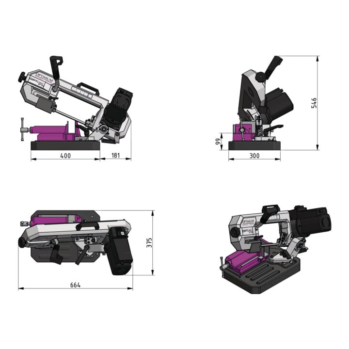 OPTIMUM Vario Bandsäge OPTIsaw SP13V 230V/1Ph/50Hz