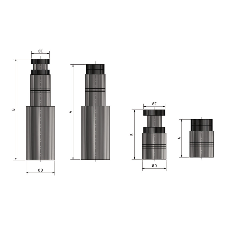 Optimum Werkstück-Stütze WPS-1 Verstellweg 40-50 mm S 45C