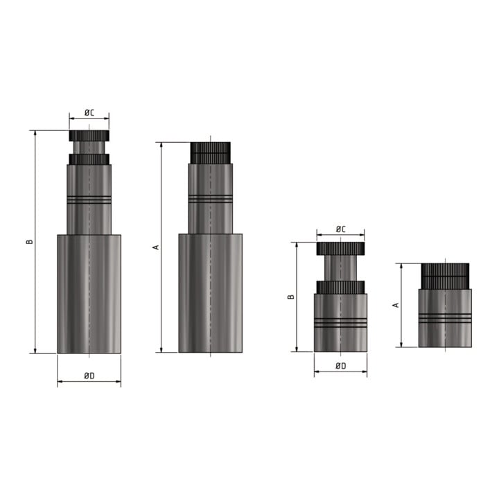 Optimum Werkstück-Stütze WPS-3 Verstellweg 90-140 mm S 45C